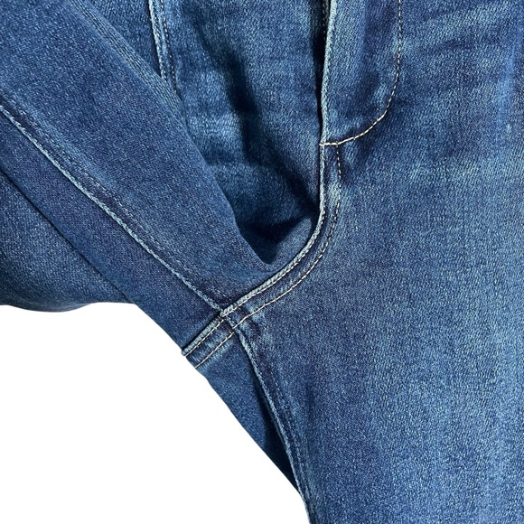 PAIGE Anessa Cropped Wide Leg Jean in Amoroso Dark Wash - Picture 6 of 11